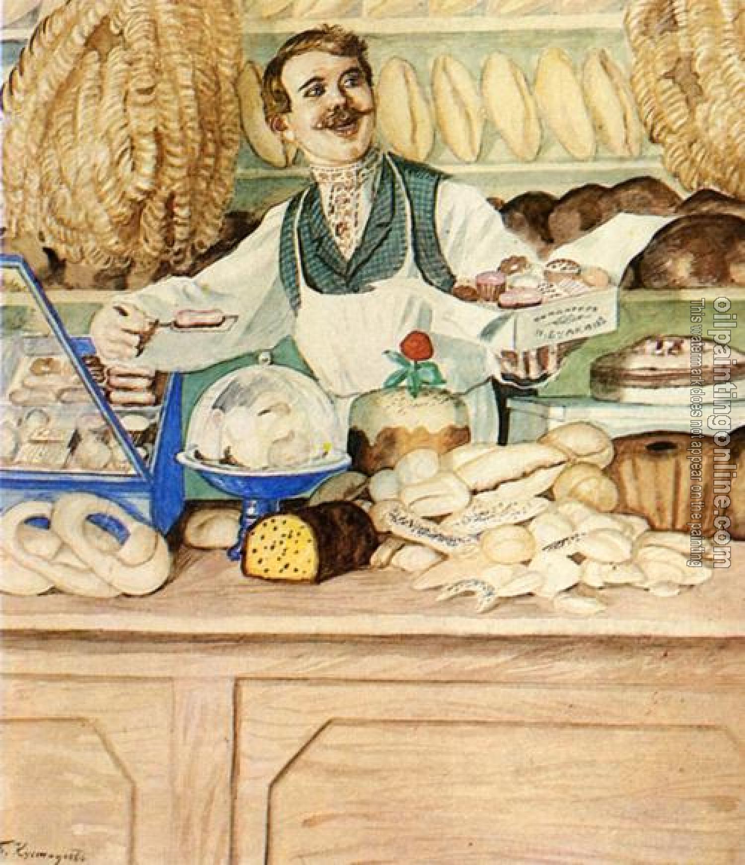 Kustodiev, Boris - Baker 1920